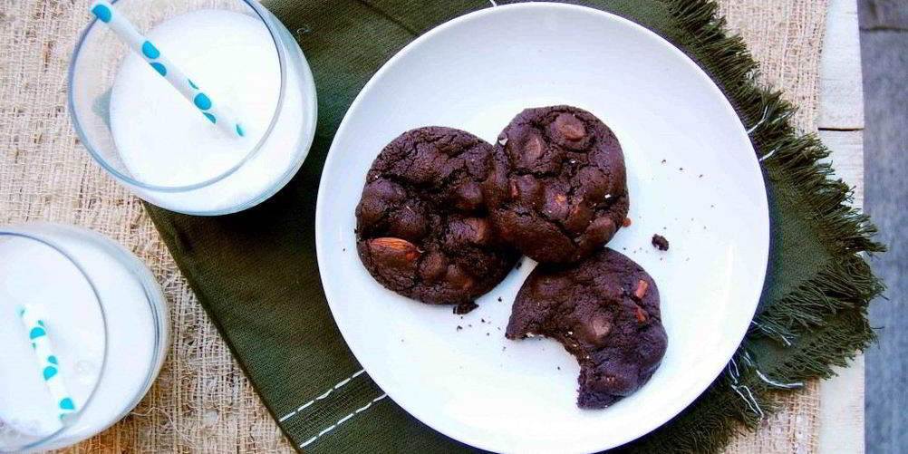 Как приготовить печенье двойной шоколад с миндалем