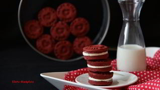 Рецепт Печенье-сэндвич Красный бархат