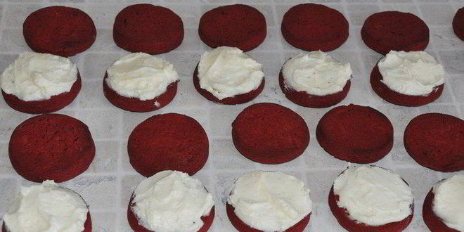 Рецепт печенье-сэндвич красный бархат