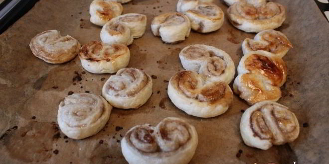 Рецепт печенье ушки из слоеного теста с корицей