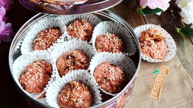 Рецепт Свекольно-кунжутное печенье