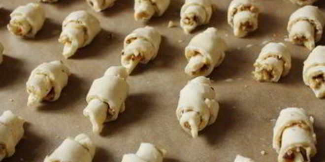 Рецепт творожные рогалики с грецкими орехами