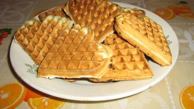 Рецепт Вафельное печенье на минеральной воде