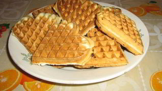 Рецепт Вафельное печенье на минеральной воде