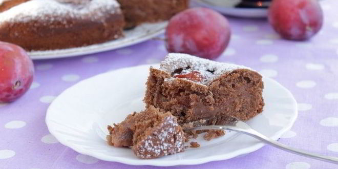 Рецепт ароматный сливовый пирог