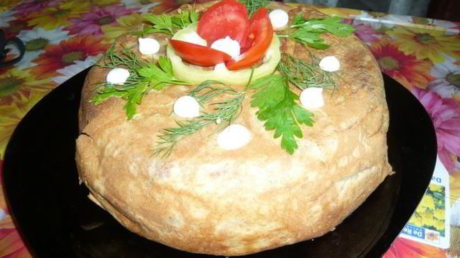 Рецепт Блинчатый пирог из блинов