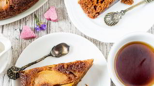 Рецепт Имбирный пирог-перевертыш с яблоками