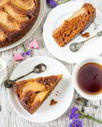 Имбирный пирог-перевертыш с яблоками