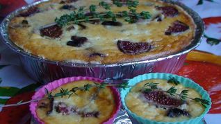 Рецепт Инжирный киш с каштанами под сыром Джюгас