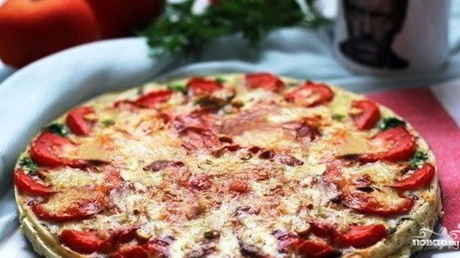 Рецепт Киш с грибами и помидорами