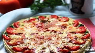 Рецепт Киш с грибами и помидорами