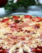 Киш с грибами и помидорами