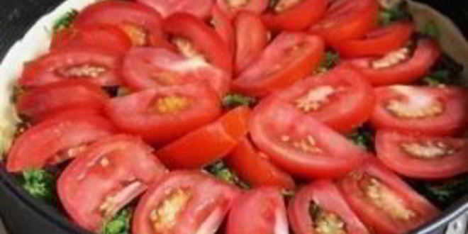 Рецепт киш с грибами и помидорами