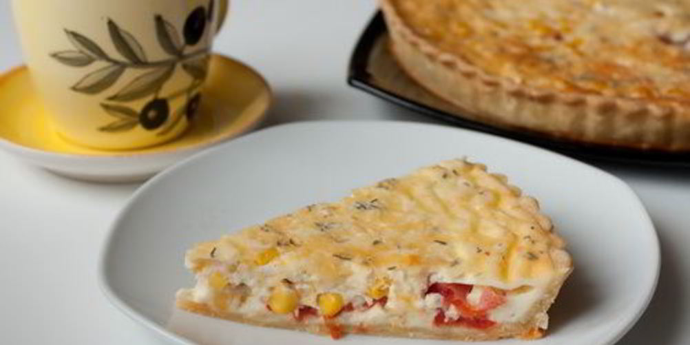 Рецепт киш с грибами и помидорами