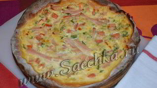 Рецепт Киш с ветчиной и сыром