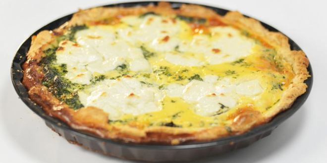 Рецепт киш со шпинатом