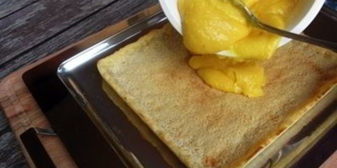 Рецепт кокосовый пирог с апельсиновым кремом