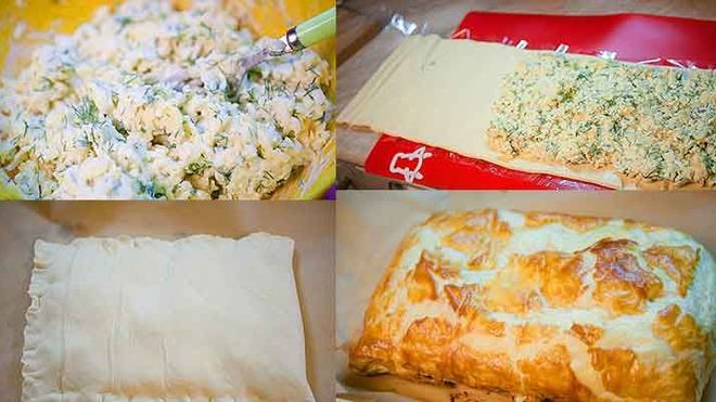 Рецепт Ленивый пирог с сулугуни