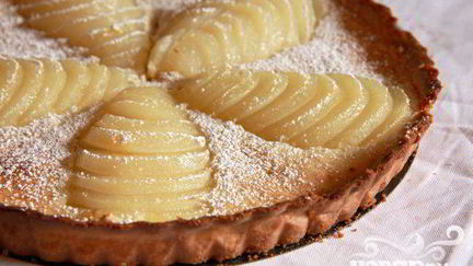 Рецепт Миндальный пирог с грушами