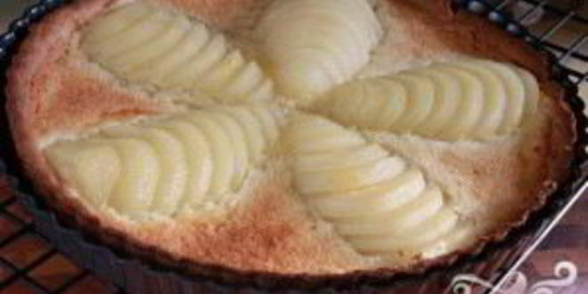 Рецепт миндального пирога с грушами