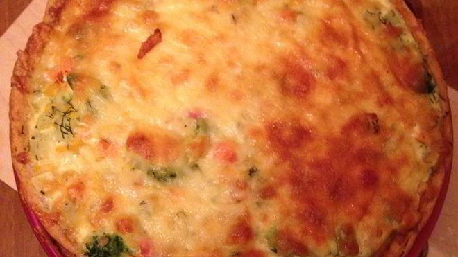 Рецепт Открытый овощной пирог с курицей