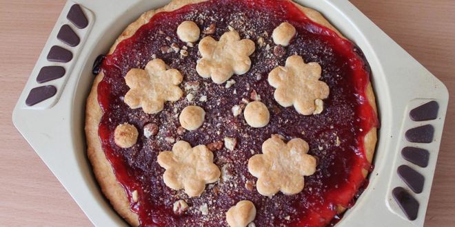 Рецепт открытый пирог с повидлом