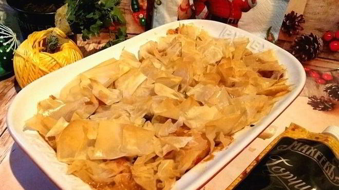 Рецепт Пастуший пирог с корочкой из слоеного теста