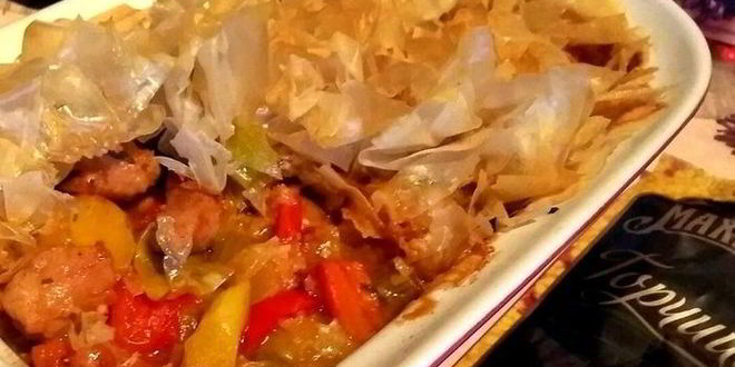 Рецепт пастуший пирог с корочкой из слоеного теста