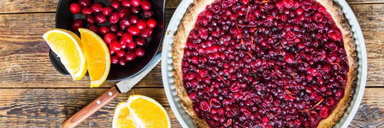 Рецепт Песочного пирога с клюквого