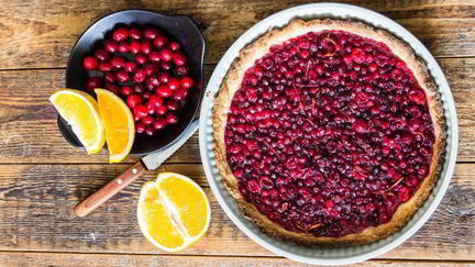 Рецепт Песочный пирог с клюквой