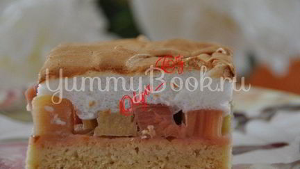 Рецепт Песочный пирог с ревенем и безе