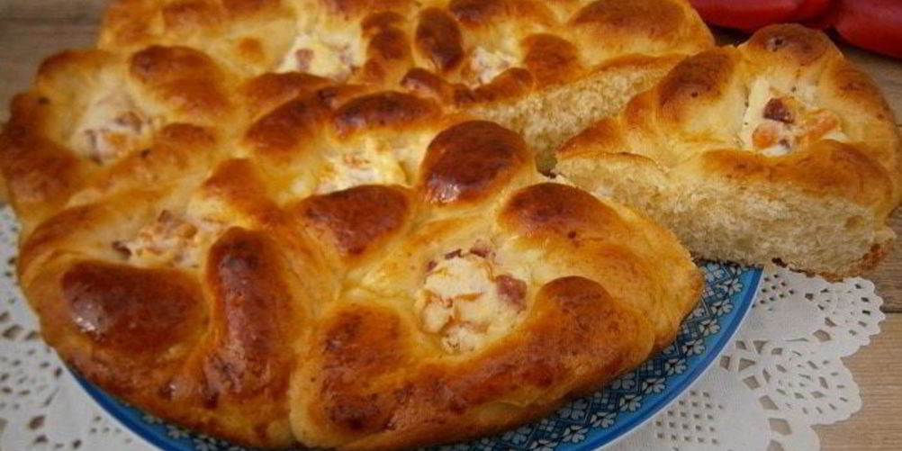 Рецепт пирог из слоеного теста с шампиньонами