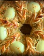 Пирог из куриного фарша Рождественское кольцо