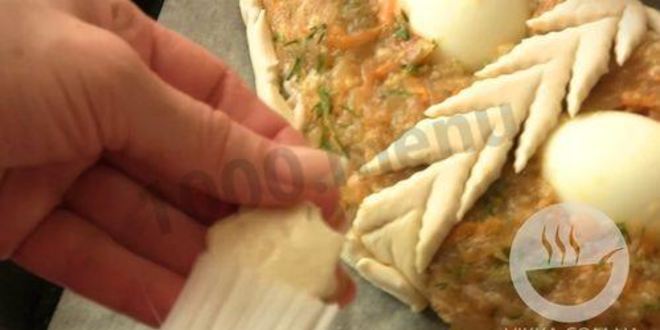 Рецепт пирог из куриного фарша рождественское кольцо