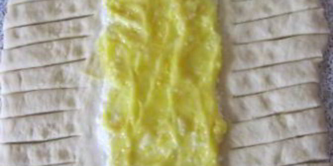 Рецепт пирог-косичка со сливочно-лимонной начинкой