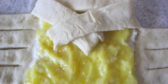Рецепт пирог-косичка со сливочно-лимонной начинкой