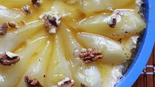 Рецепт Пирог с карамелизованными грушами