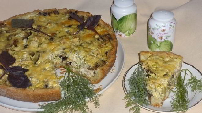 Рецепт Пирог с овощами и куриной грудкой