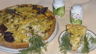Рецепт Пирог с овощами и куриной грудкой