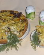 Пирог с овощами и куриной грудкой