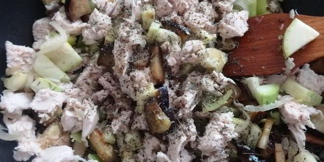 Рецепт пирог с овощами и куриной грудкой