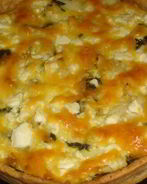 Пирог с рыбой и шпинатом