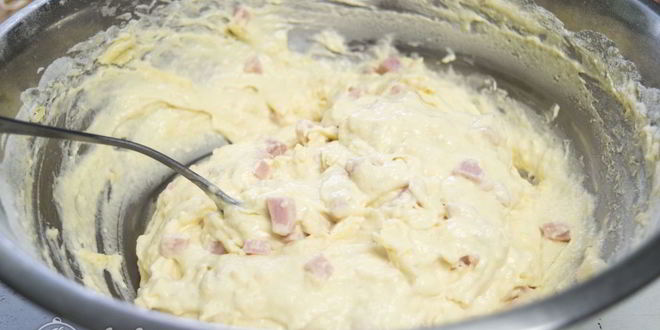 Рецепт пирог с ветчиной и сыром