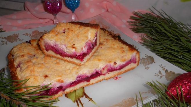 Рецепт Пирог с вишней и рикоттой