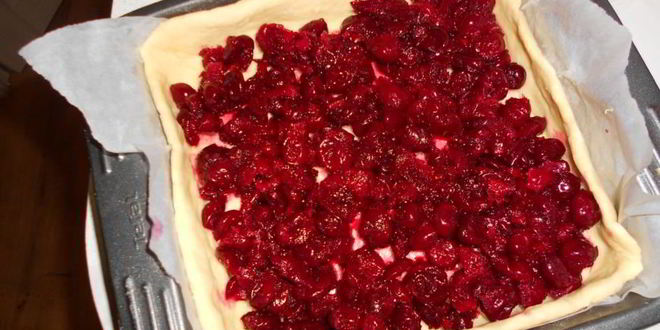 Рецепт пирог с вишней и рикоттой