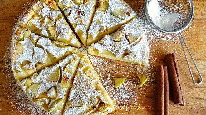 Рецепт Пряный яблочный пирог-блин