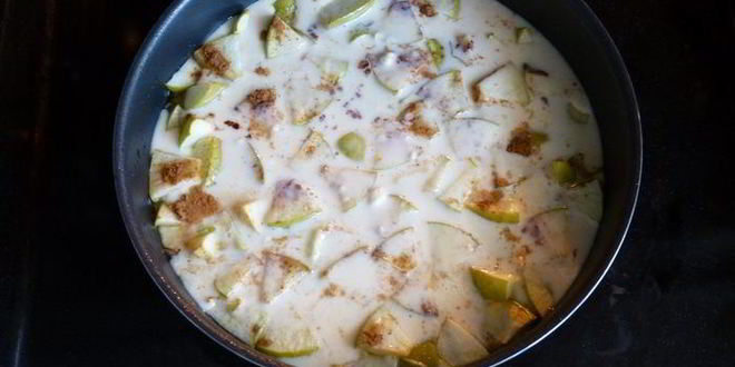 Рецепт пряный яблочный пирог-блин