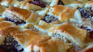 Рецепт Сливовый пирог с решеткой