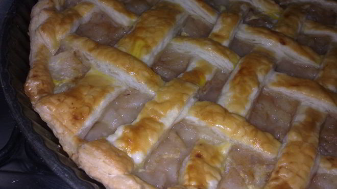 Рецепт Слоеный пирог с грушами