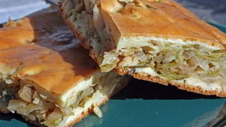 Рецепт Сметанный пирог с капустой